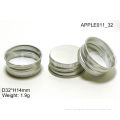 Bright Silver H14mm Round Aluminium Bottle Caps For Cosmetics / Food Containers Apple011_32